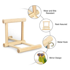 Avian Mirror Toy for Parakeet, Cockatoo, Cockatiel, Conure, Lovebird, and Canaries