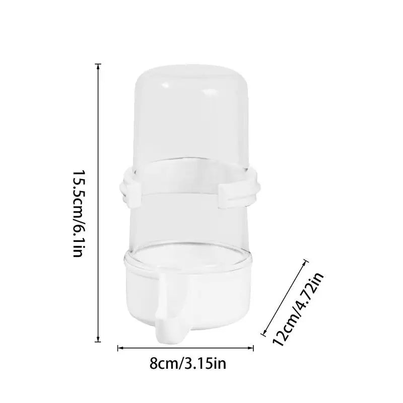 Bird Food Feeder 490Ml Bird Food Feeder Bird Cage Accessories Transparent Bird Water Dispenser