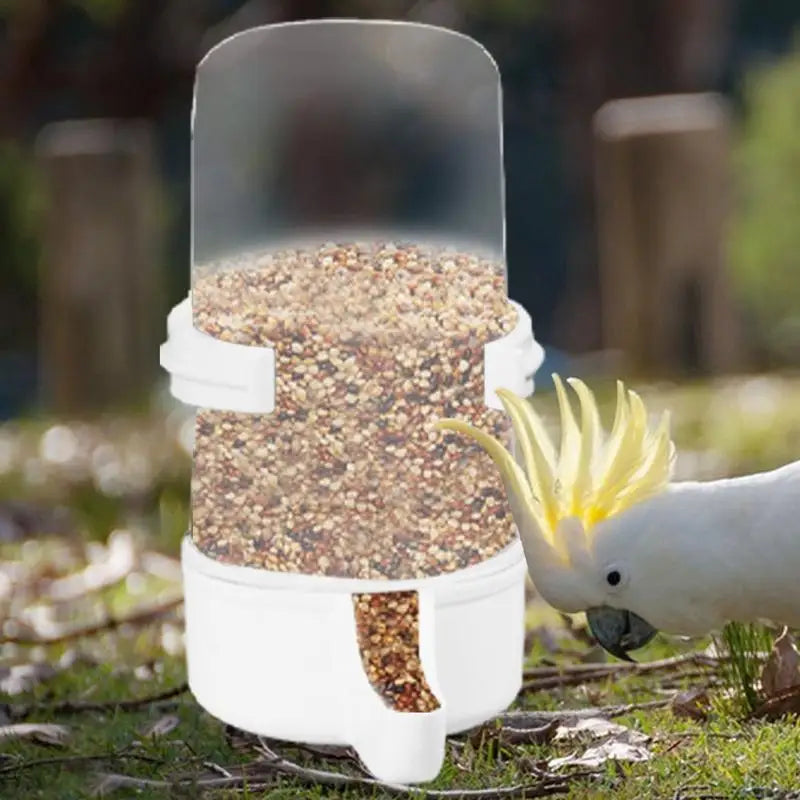 Bird Food Feeder 490Ml Bird Food Feeder Bird Cage Accessories Transparent Bird Water Dispenser