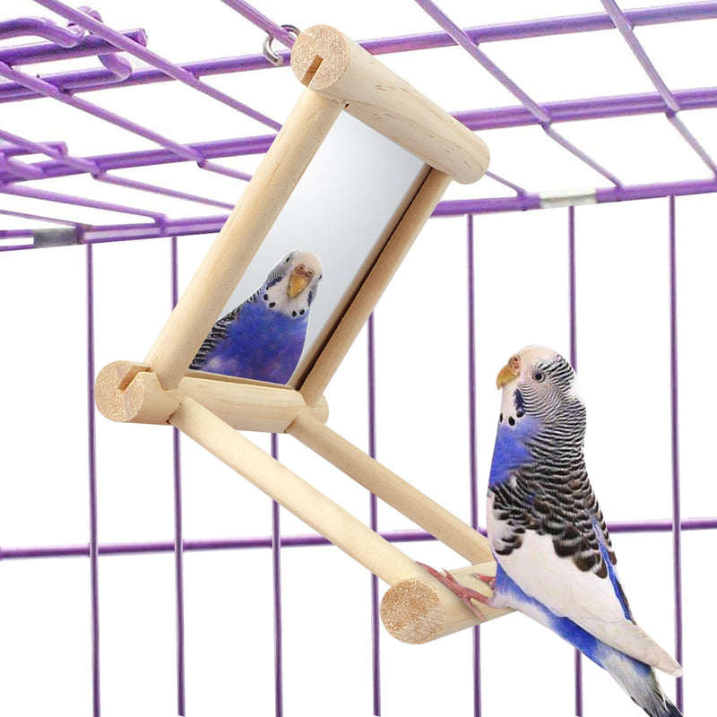 Avian Mirror Toy for Parakeet, Cockatoo, Cockatiel, Conure, Lovebird, and Canaries