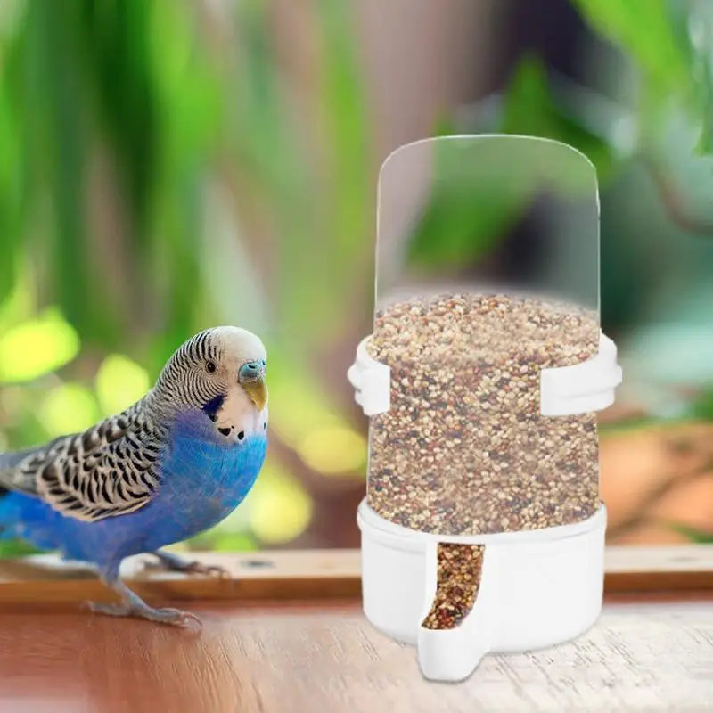 Bird Food Feeder 490Ml Bird Food Feeder Bird Cage Accessories Transparent Bird Water Dispenser