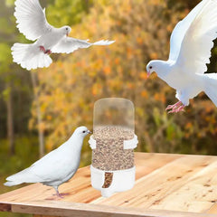 Bird Food Feeder 490Ml Bird Food Feeder Bird Cage Accessories Transparent Bird Water Dispenser